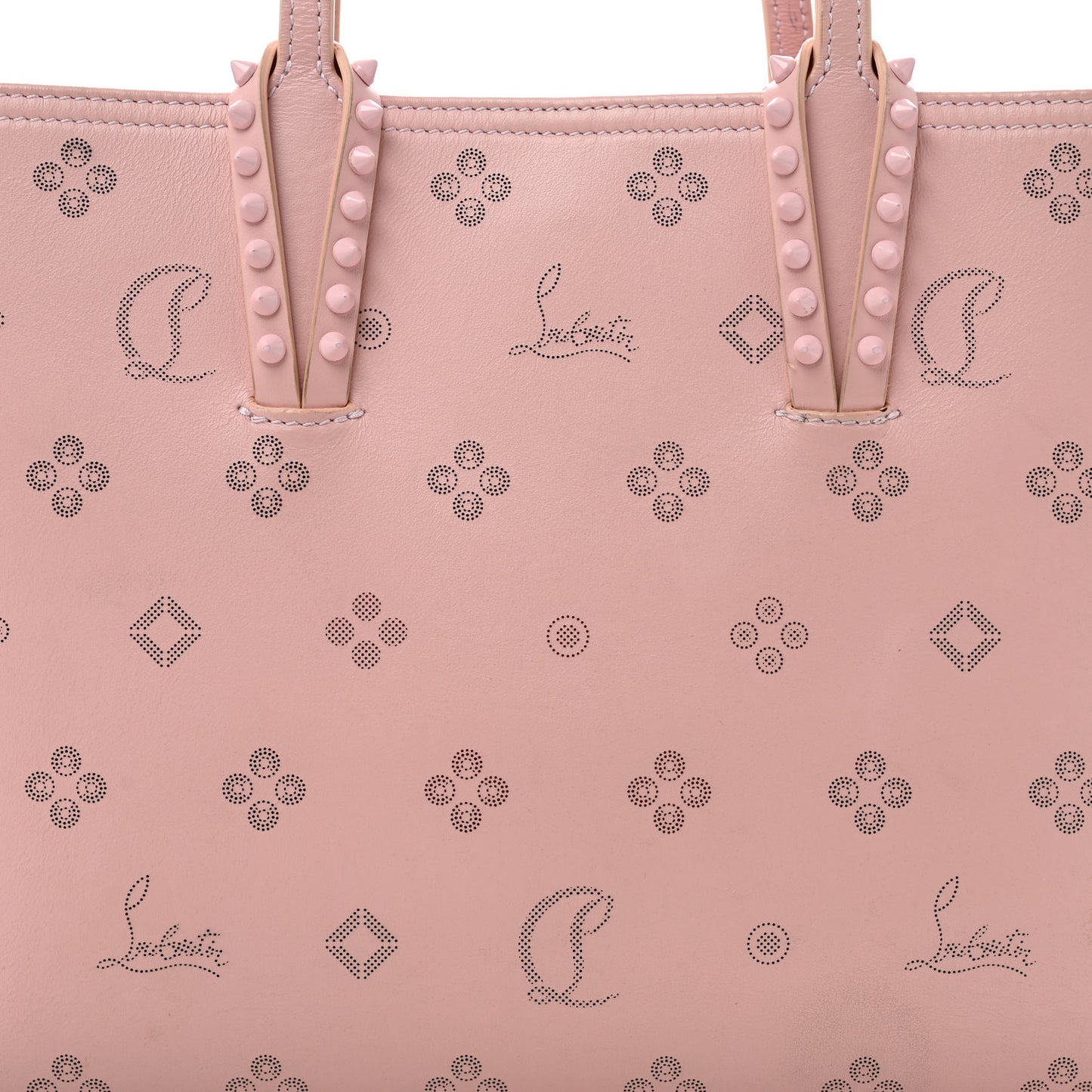 Calfskin Loubinthesky East West Cabata Tote Rosy