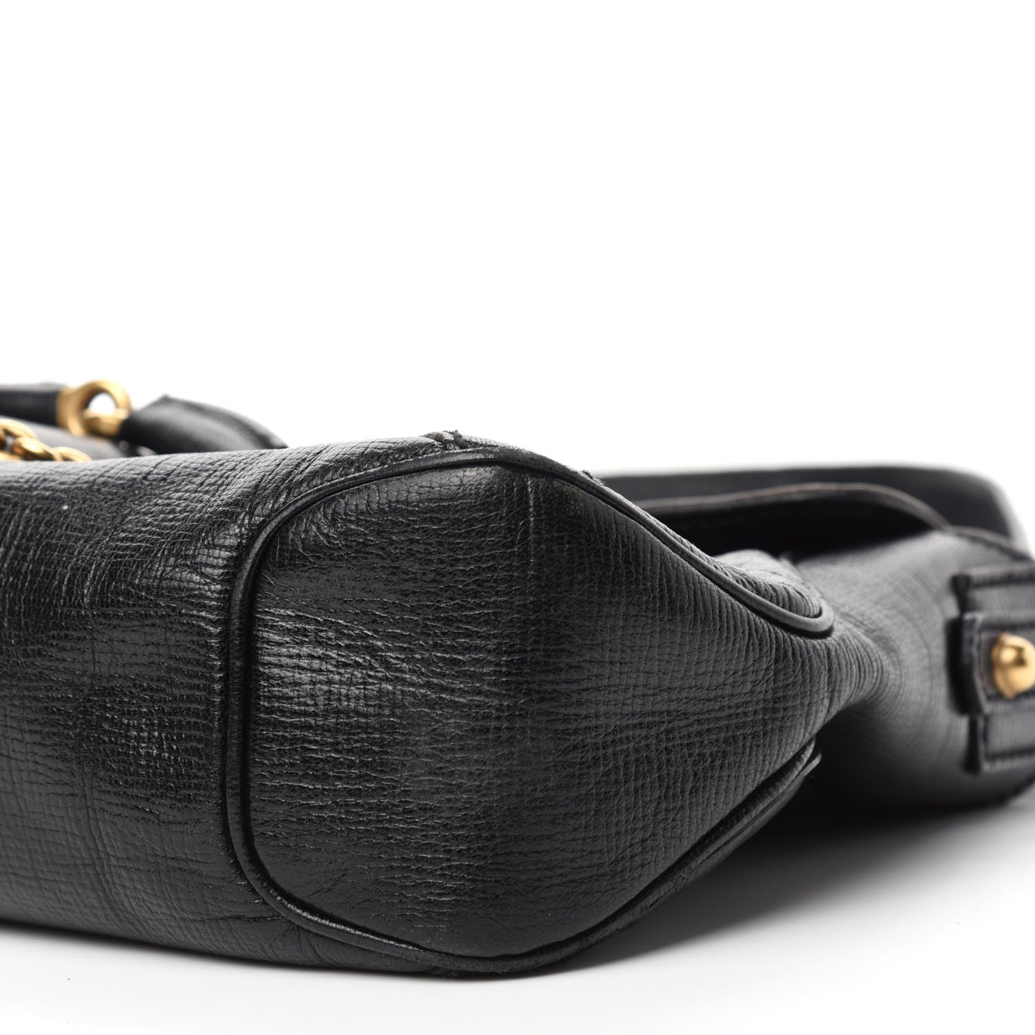 Gucci Calfskin Horsebit Flap Bag Black 7 of 12