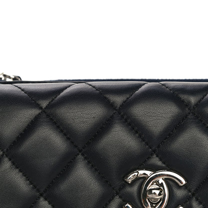 Chanel Lambskin Quilted Daily Zippy Crossbody Navy 13 of 17