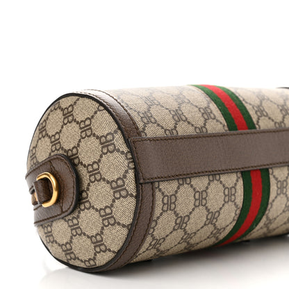 Gucci X BALENCIAGA BB Supreme Monogram Web Small Ophidia Boston Bag Beige New Acero 9 of 11