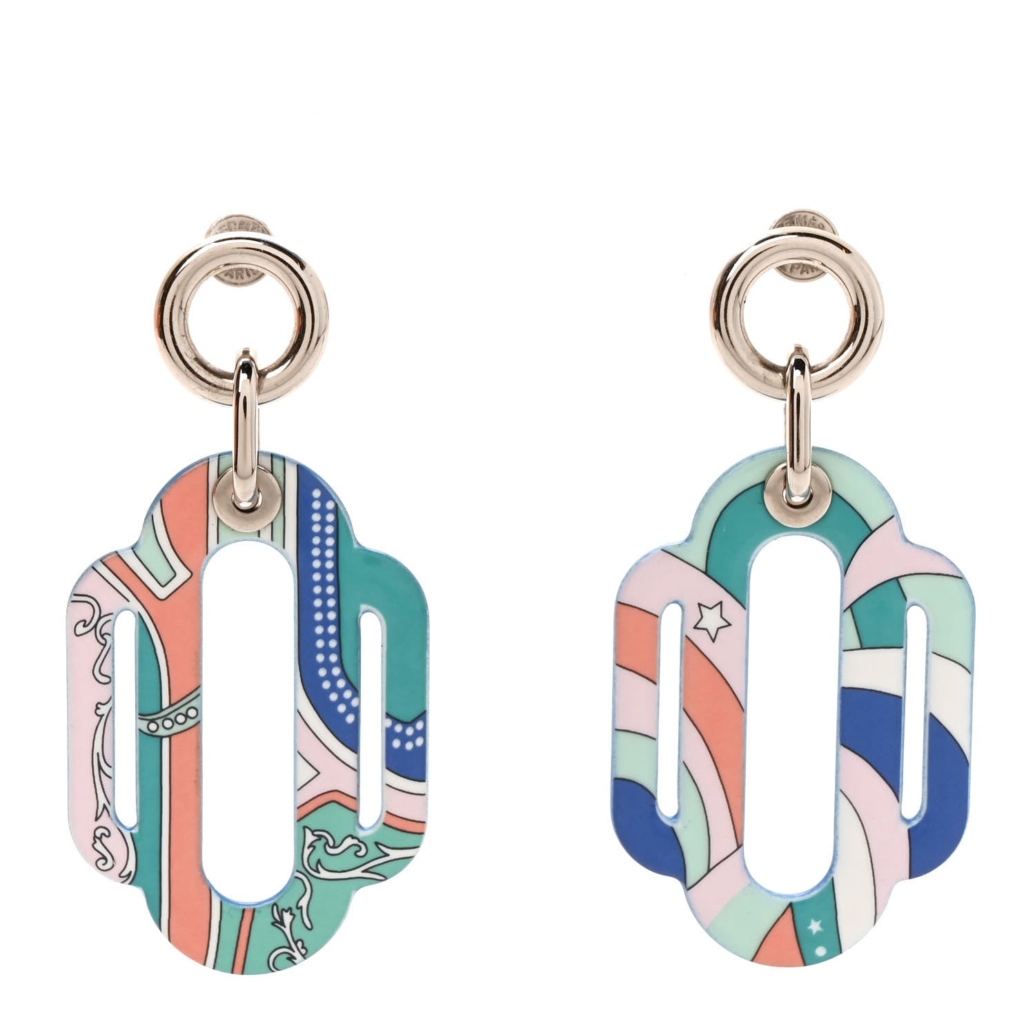Hermes Enamel Attelage Earrings 1 of 4