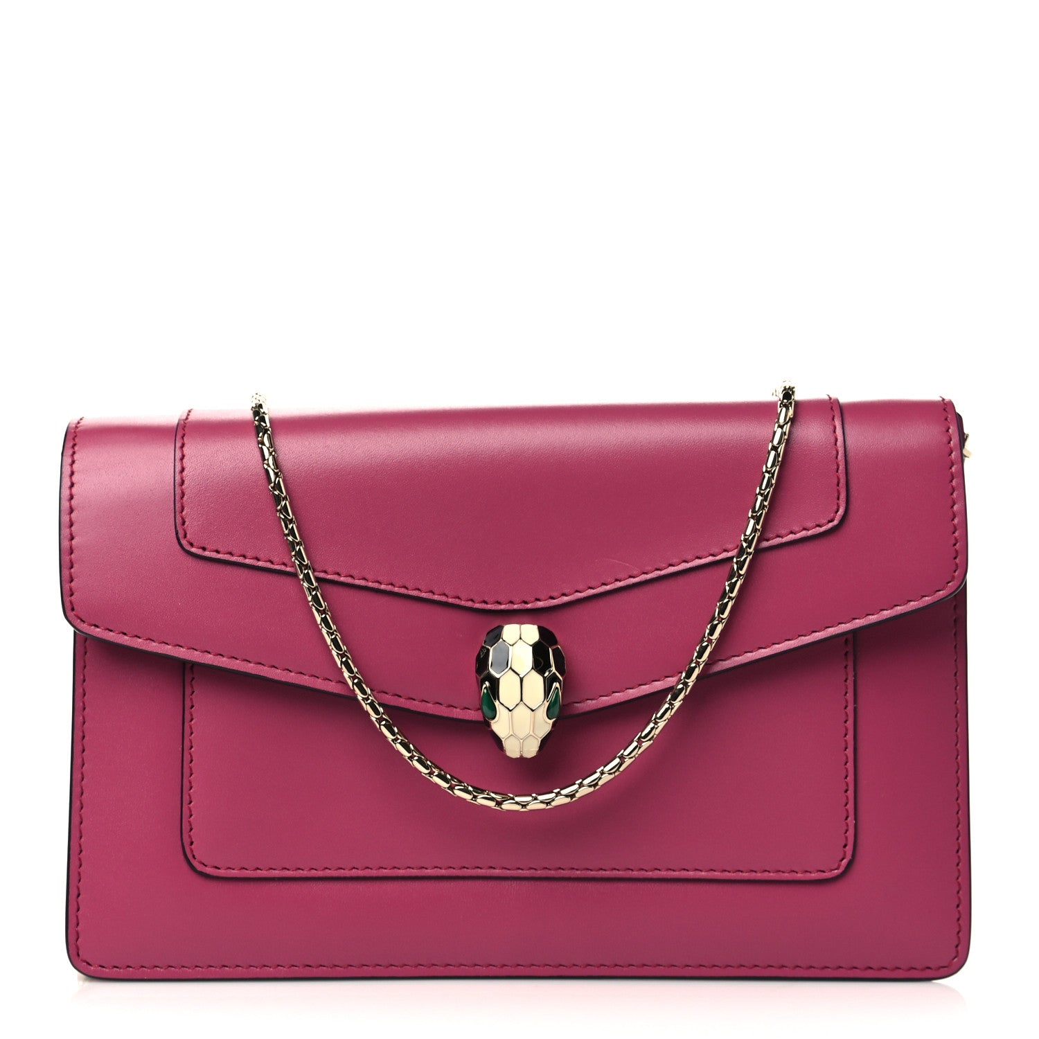 Bulgari Calfskin Serpenti Forever Crossbody Bag Plum 1 of 7