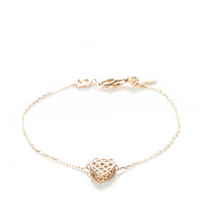 Gucci 18K Yellow Gold Diamantissima Heart Bracelet 1 of 6