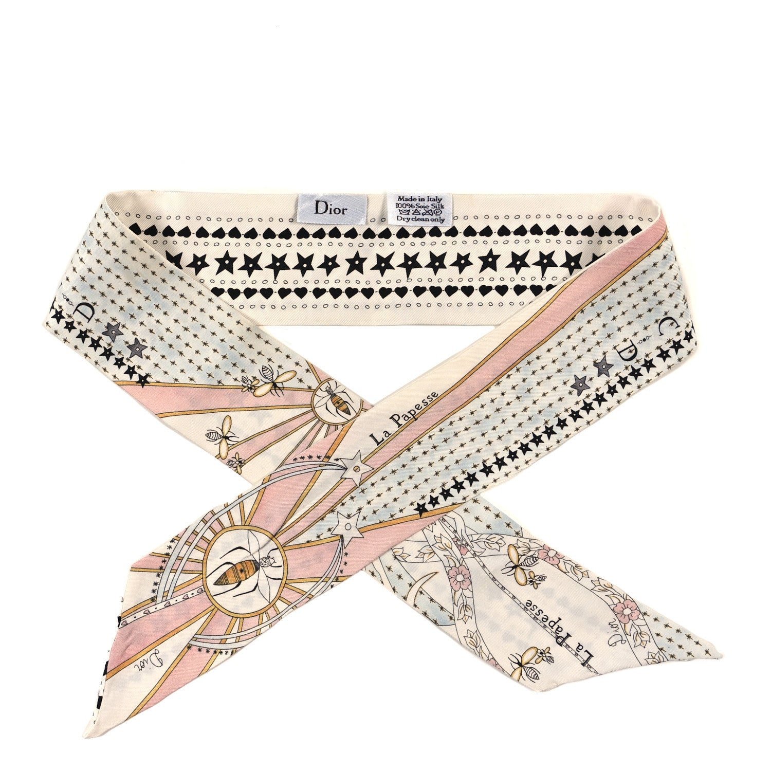 Christian Dior Silk High Priestess Tarot Mitzah Scarf Off White 1 of 3
