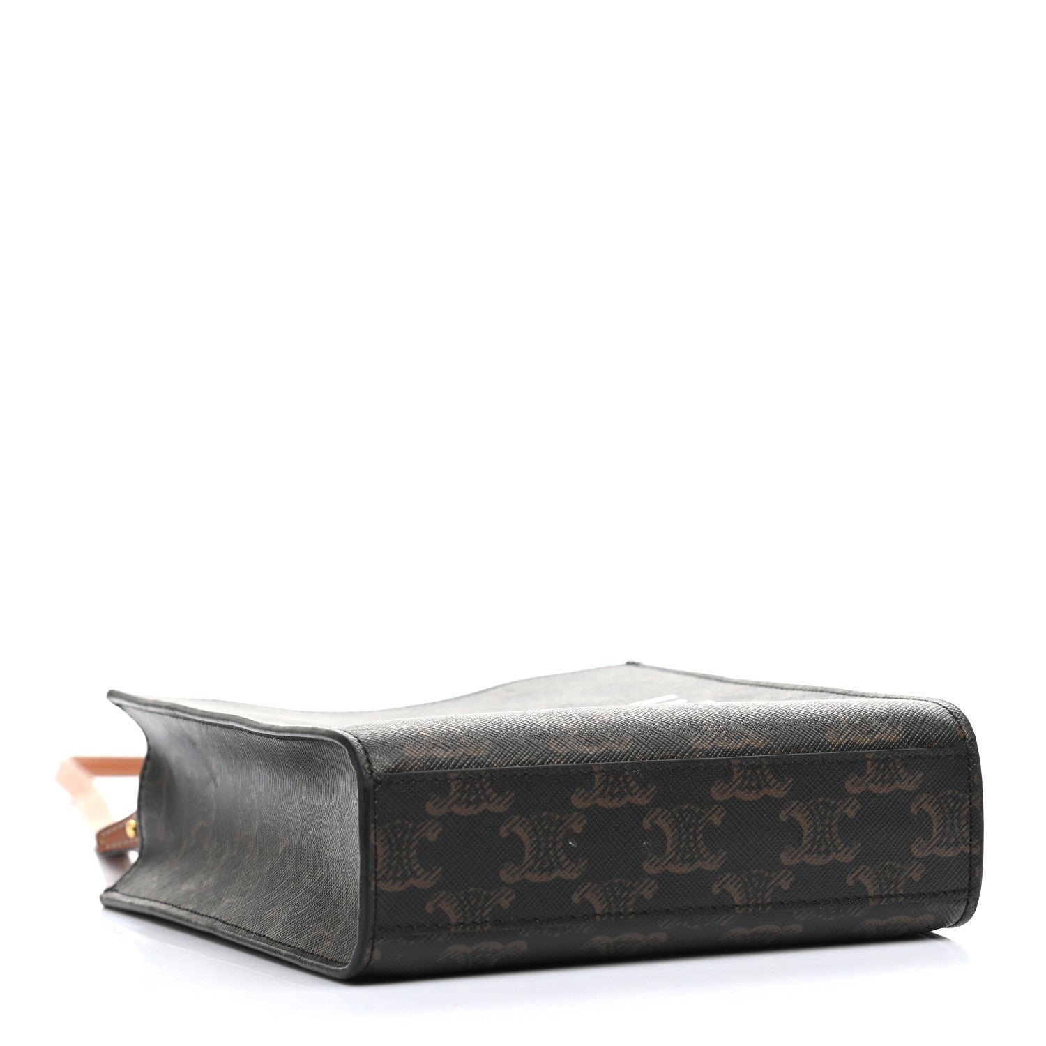 Celine Triomphe Canvas Calfskin Mini Vertical Cabas Tan 4 of 11