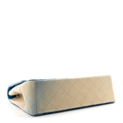 Chanel Lambskin Degrade Quilted Maxi Single Flap Light Blue 4 of 10