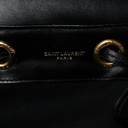 Saint Laurent Velvet Matelasse Vicky Backpack Black 6 of 14