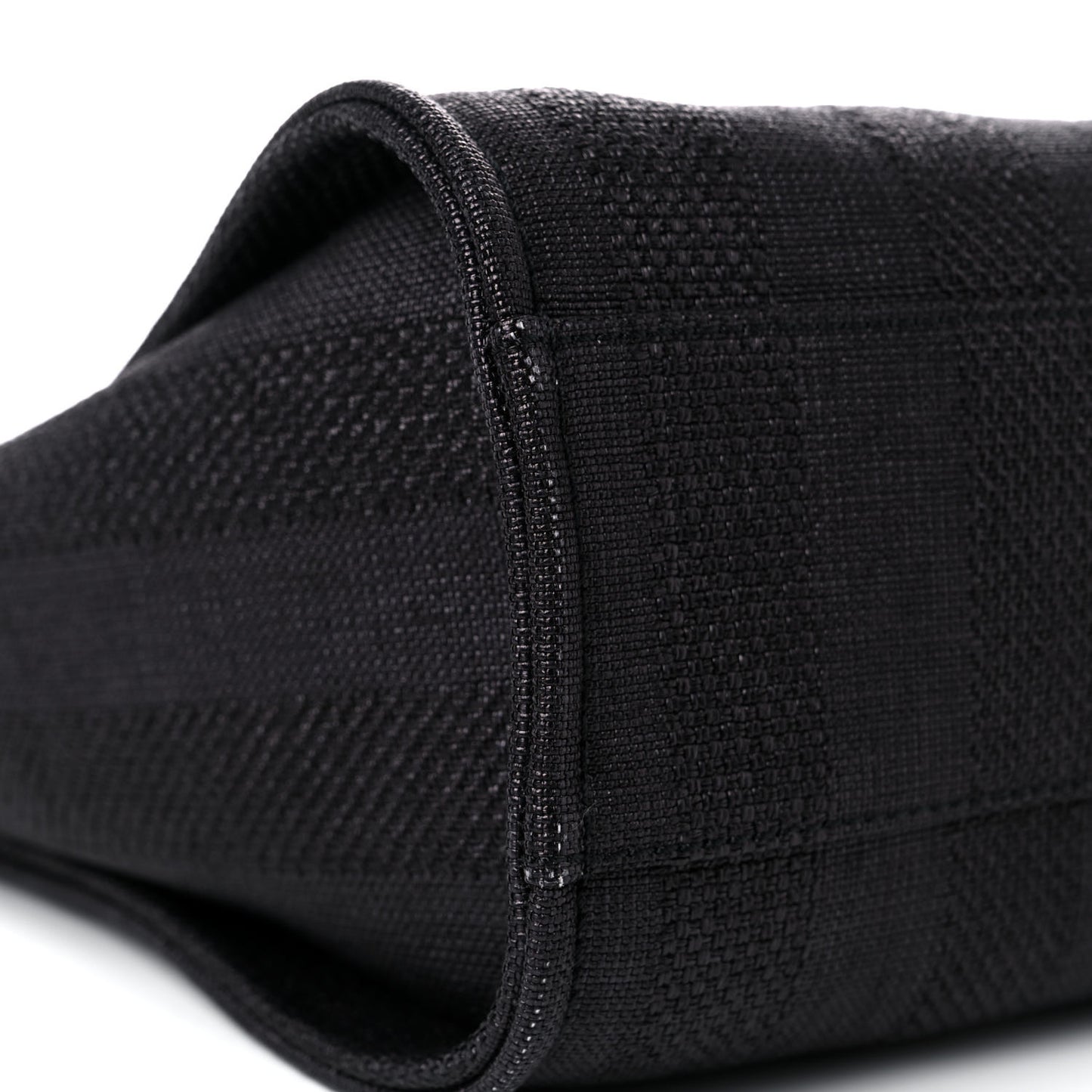 Mixed Fibers Striped Small Deauville Tote Black