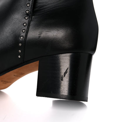Givenchy Smooth Calfskin Elegant Studded Ankle Boots 39.5 Black 17 of 19