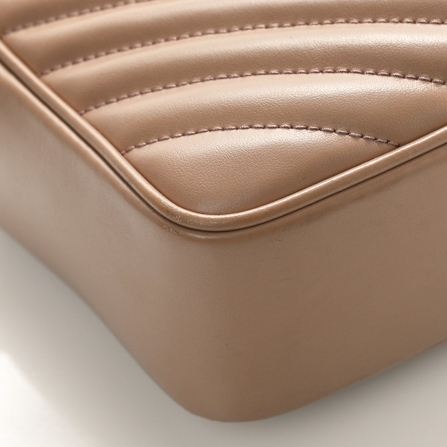 Calfskin Matelasse Monogram Lou Camera Bag Dark Beige