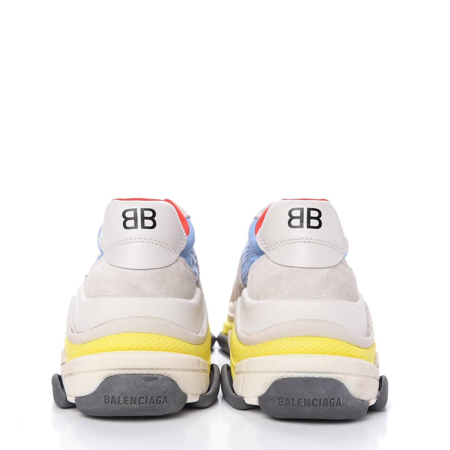 Nylon Suede Womens Triple S 2.0 Sneakers 41 Gris Bleu Rouge
