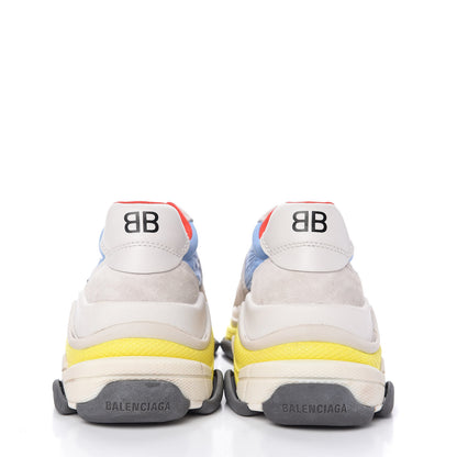 Balenciaga Nylon Suede Womens Triple S 2.0 Sneakers 41 Gris Bleu Rouge 6 of 9