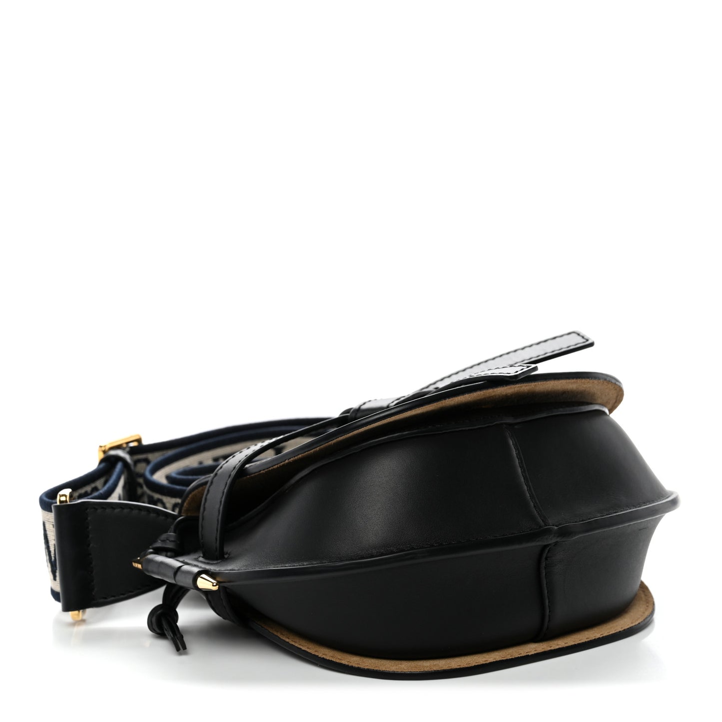 Calfskin Jacquard Mini Gate Dual Bag Black