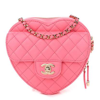 Chanel Lambskin Quilted CC In Love Heart Bag Pink 1 of 14
