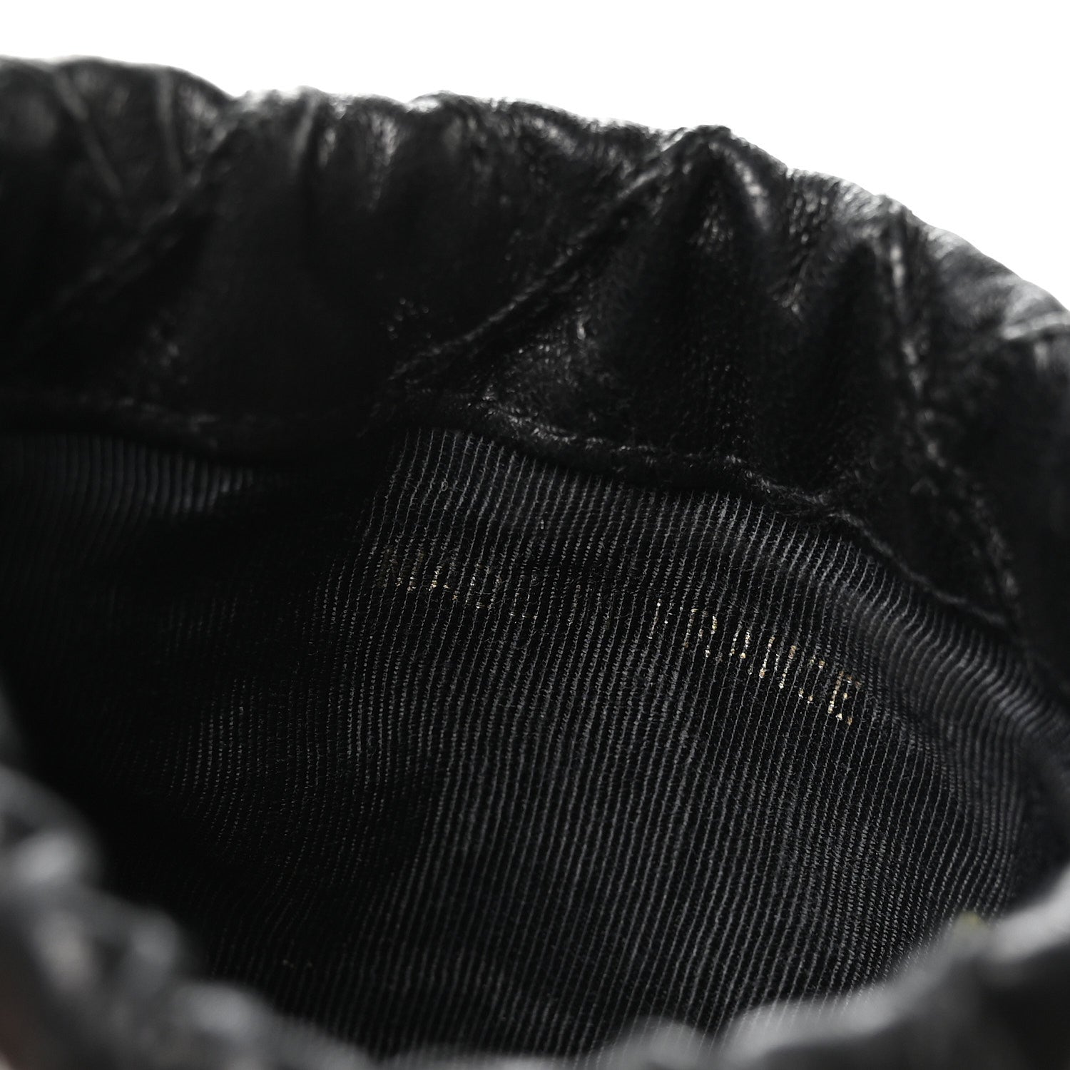 Chanel Calfskin Quilted Drawstring Pouch Black 6 of 8