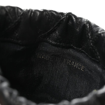 Chanel Calfskin Quilted Drawstring Pouch Black 6 of 8