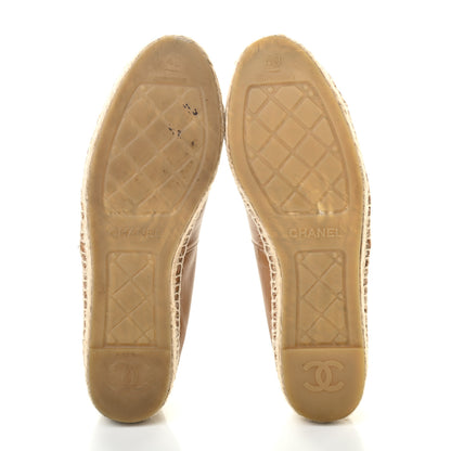 Chanel Lambskin CC Espadrilles 40 Light Brown 5 of 16