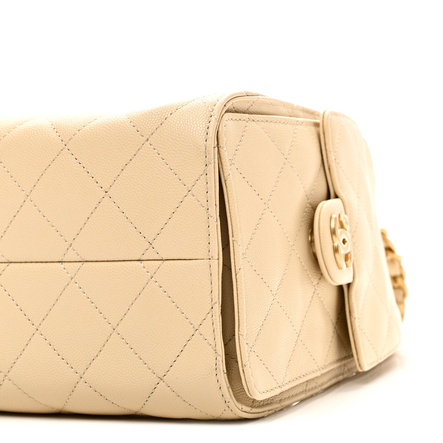 Chanel Caviar Quilted Small Chanel 25 Handbag Light Beige 10 of 10