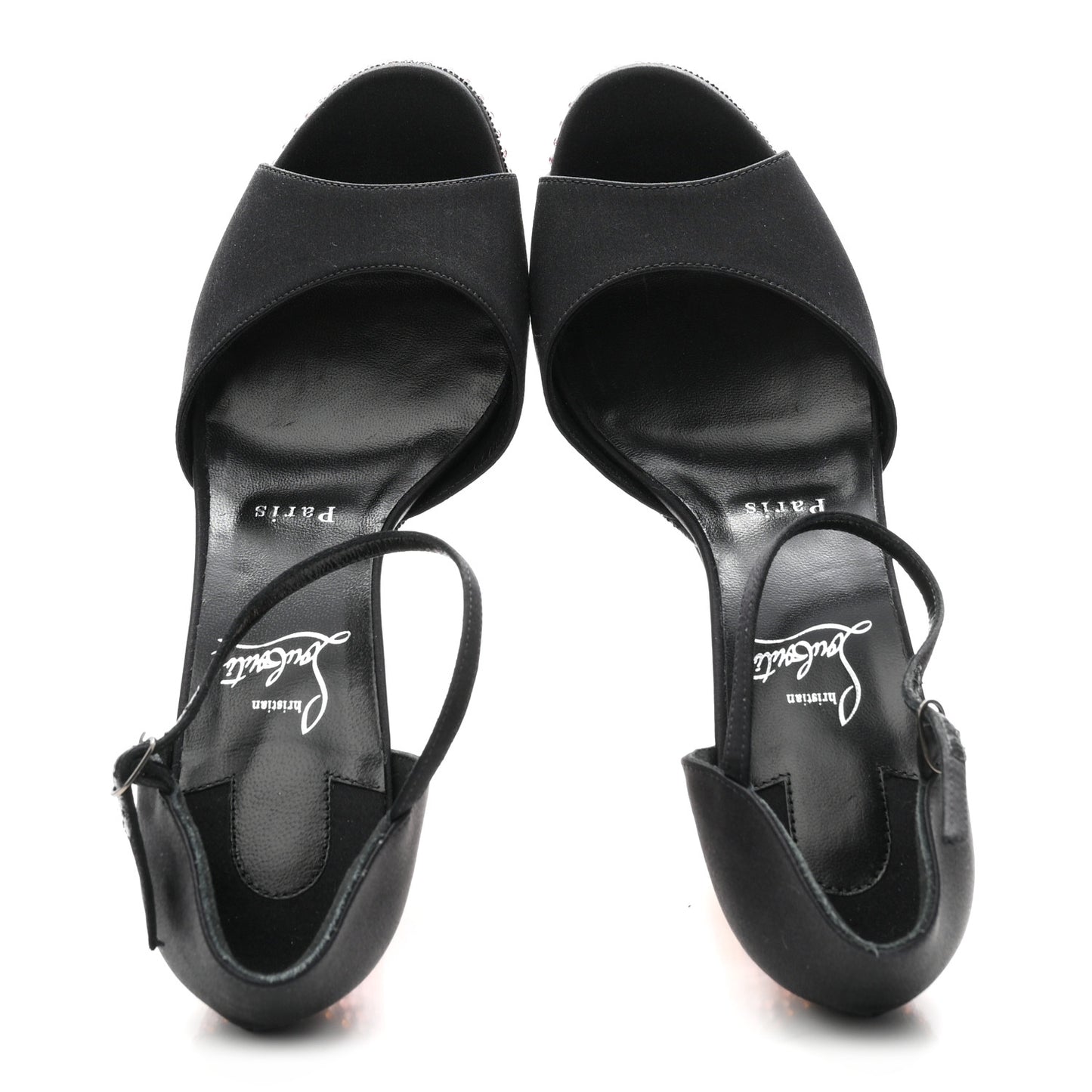Satin Strass Sandaloo Aftersun 130 Sandals 38 Black Multicolor