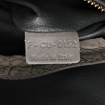 Celine Crocodile Embossed Nubuck Medium Phantom Luggage Grey 7 of 14