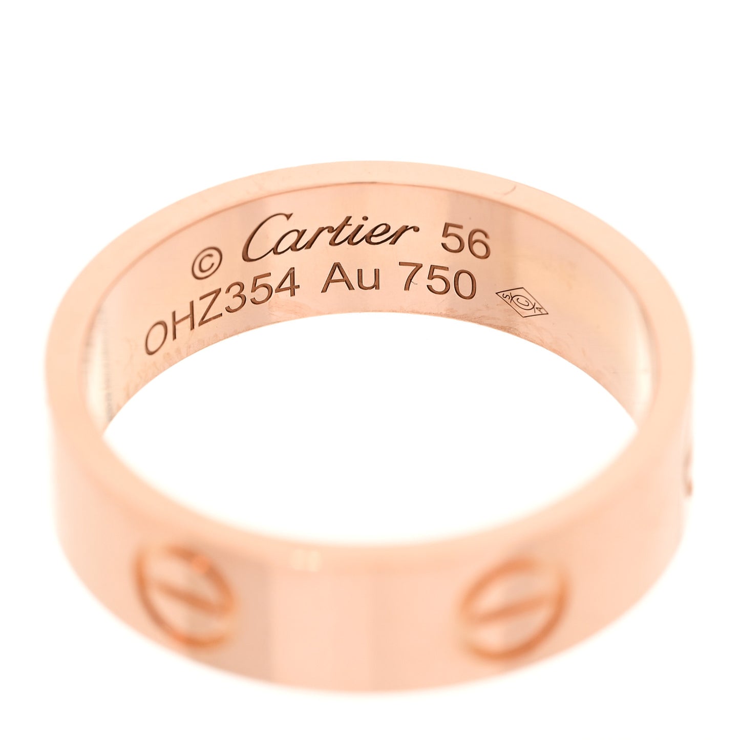 18K Pink Gold 5.5mm LOVE Ring 56 7.5