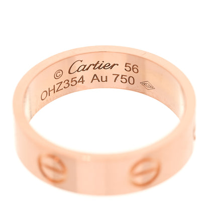 Cartier 18K Pink Gold 5.5mm LOVE Ring 56 7.5 4 of 5