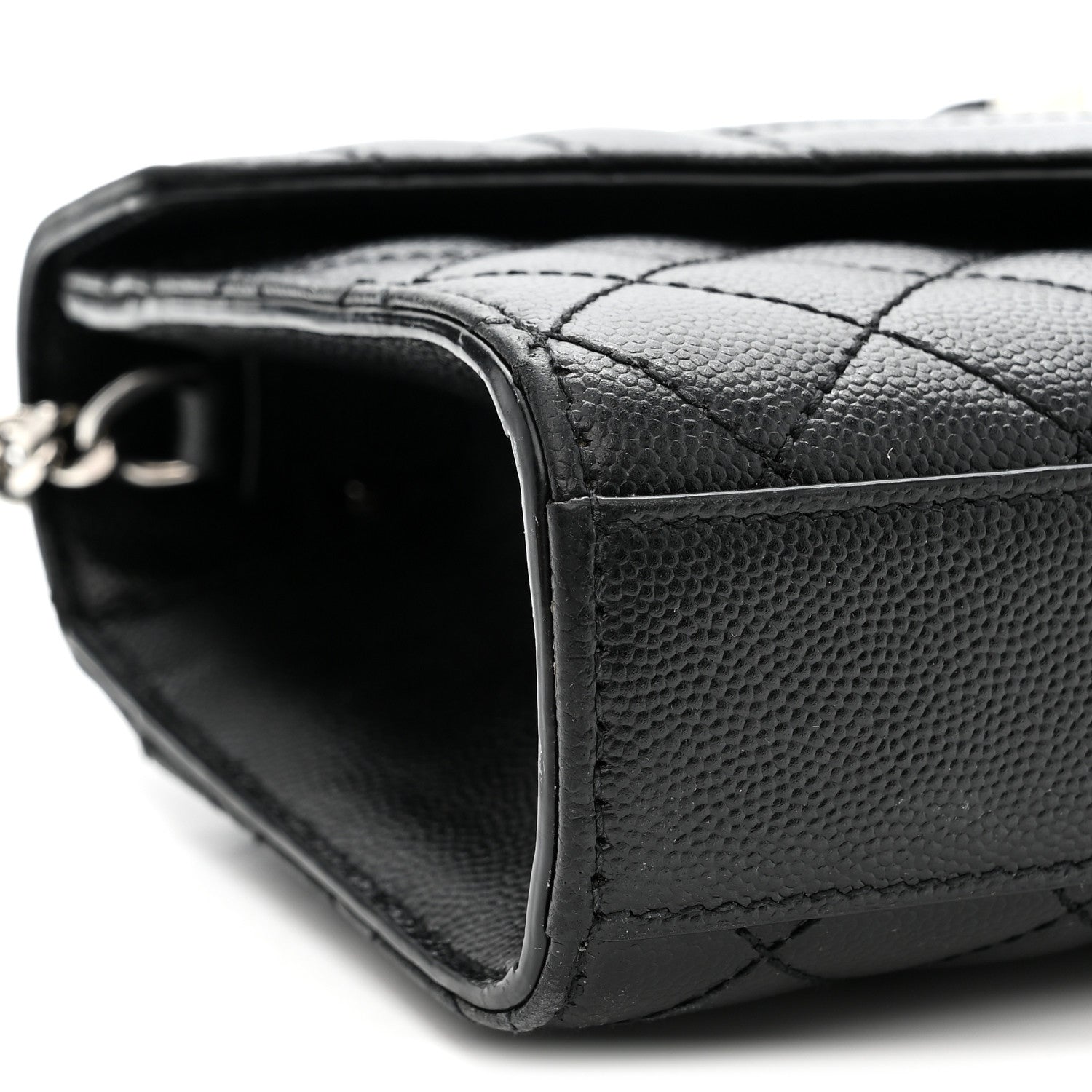Saint Laurent Grain De Poudre Textured Mixed Matelasse Triquilt Small Monogram Satchel Black 9 of 10