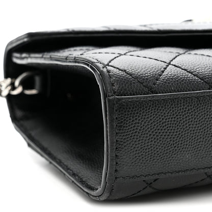 Saint Laurent Grain De Poudre Textured Mixed Matelasse Triquilt Small Monogram Satchel Black 9 of 10