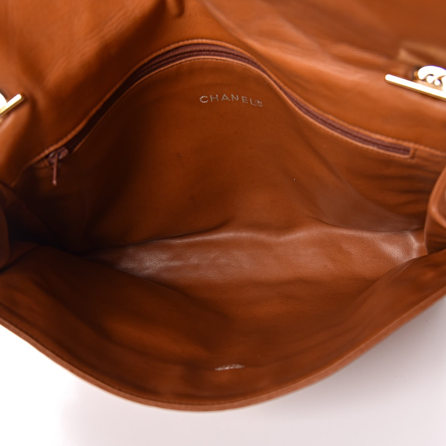 Chanel Calfskin Quilted Single Flap Dark Beige 5 of 16