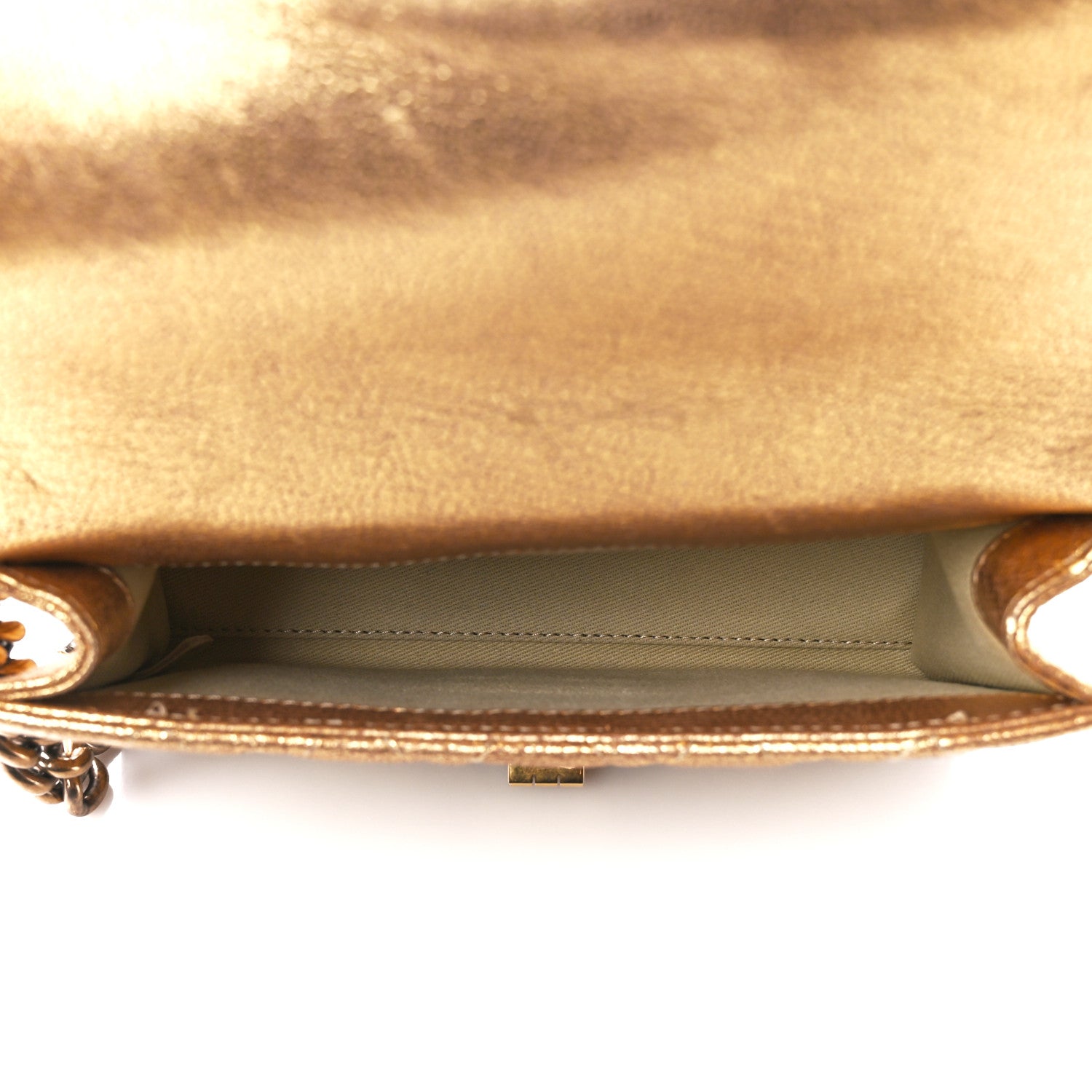 Chanel Metallic Goatskin Quilted Rita Flap Gold 5 of 13