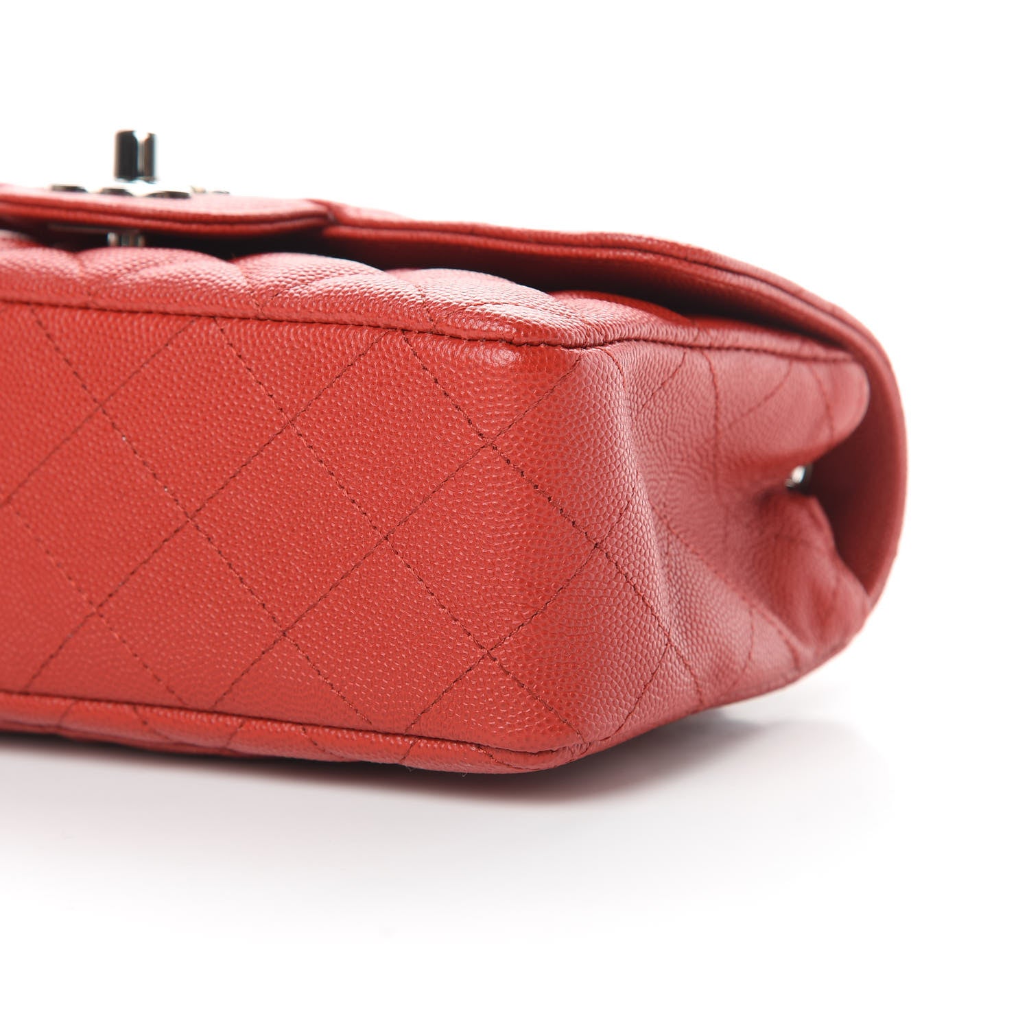 Chanel Caviar Quilted Mini Rectangular Flap Red 10 of 10