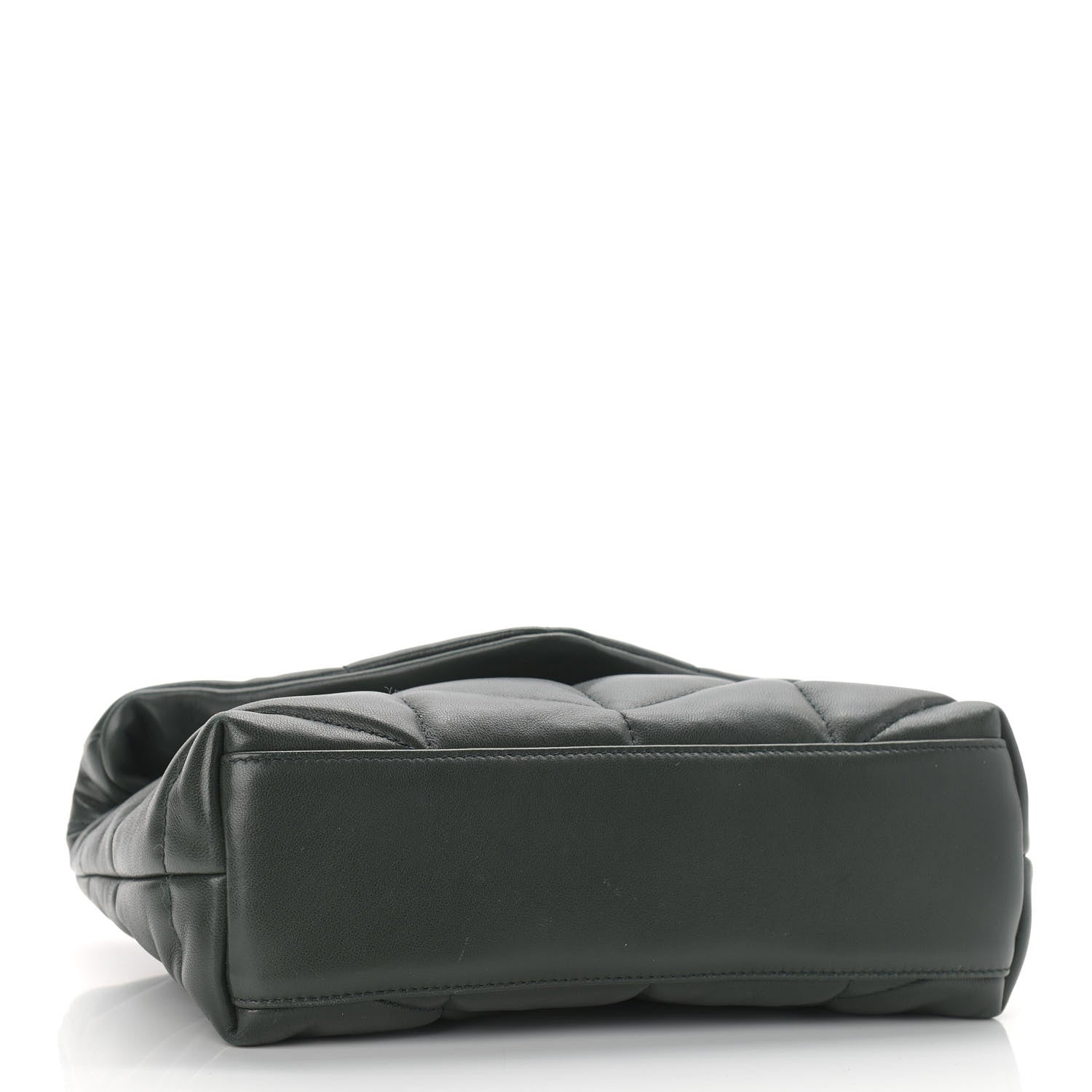 Saint Laurent Lambskin Quilted Toy Loulou Puffer Monogram Chain Satchel Deep Green 4 of 8