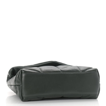 Saint Laurent Lambskin Quilted Toy Loulou Puffer Monogram Chain Satchel Deep Green 4 of 8