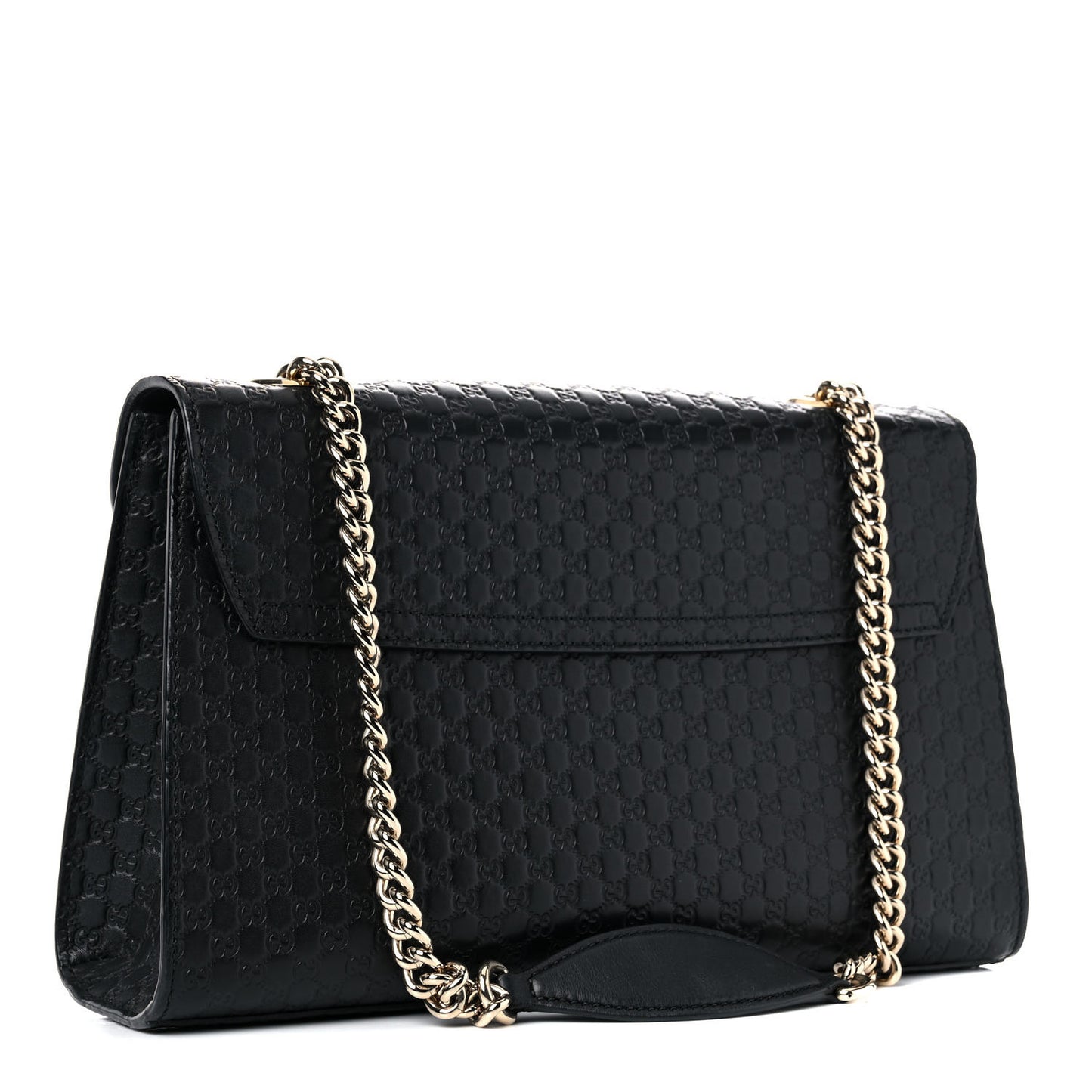 Microguccissima Medium Emily Chain Shoulder Bag Black
