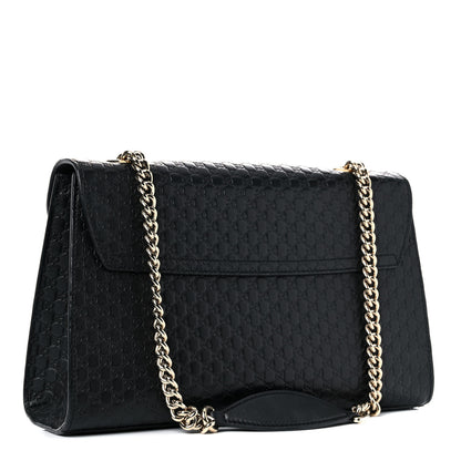 Gucci Microguccissima Medium Emily Chain Shoulder Bag Black 2 of 16