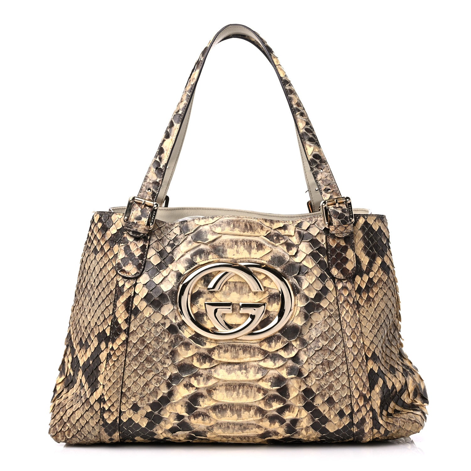 Gucci Snakeskin Medium Britt Tote 1 of 11