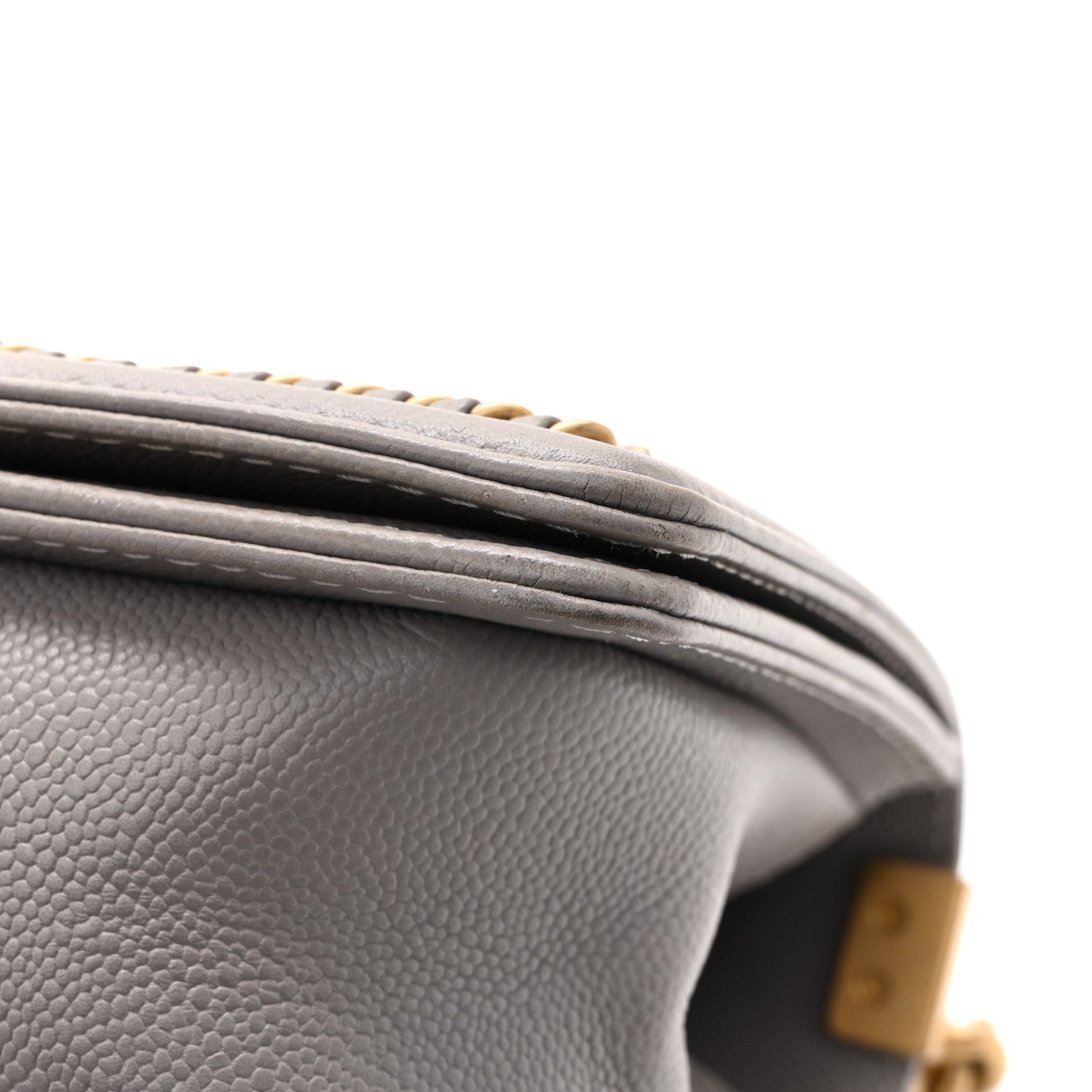 Chanel Caviar Quilted Chain Around Medium Boy Flap Grey 11 of 15