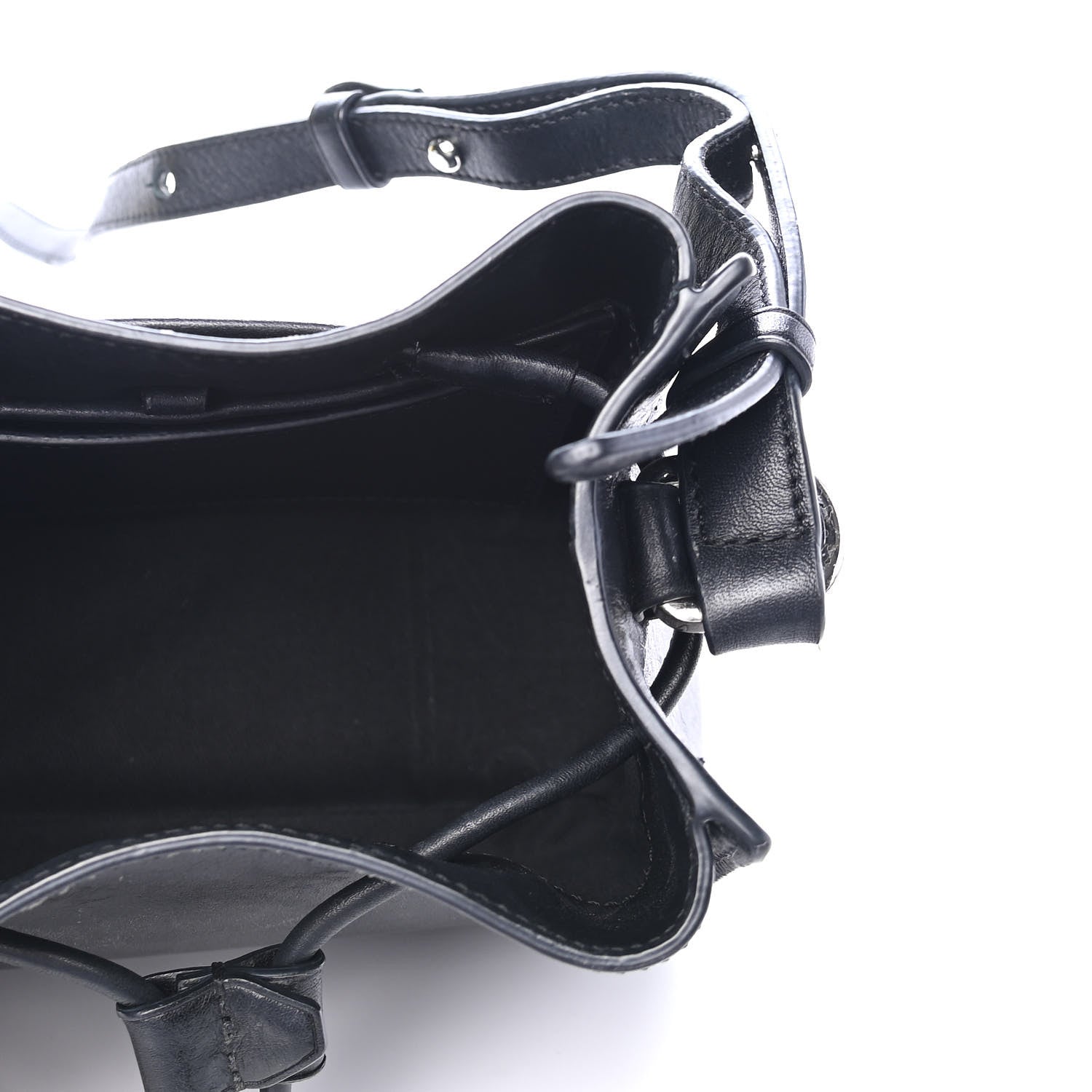 3.1 Phillip Lim Smooth Calfskin Mini Soleil Bucket Bag Black 4 of 5
