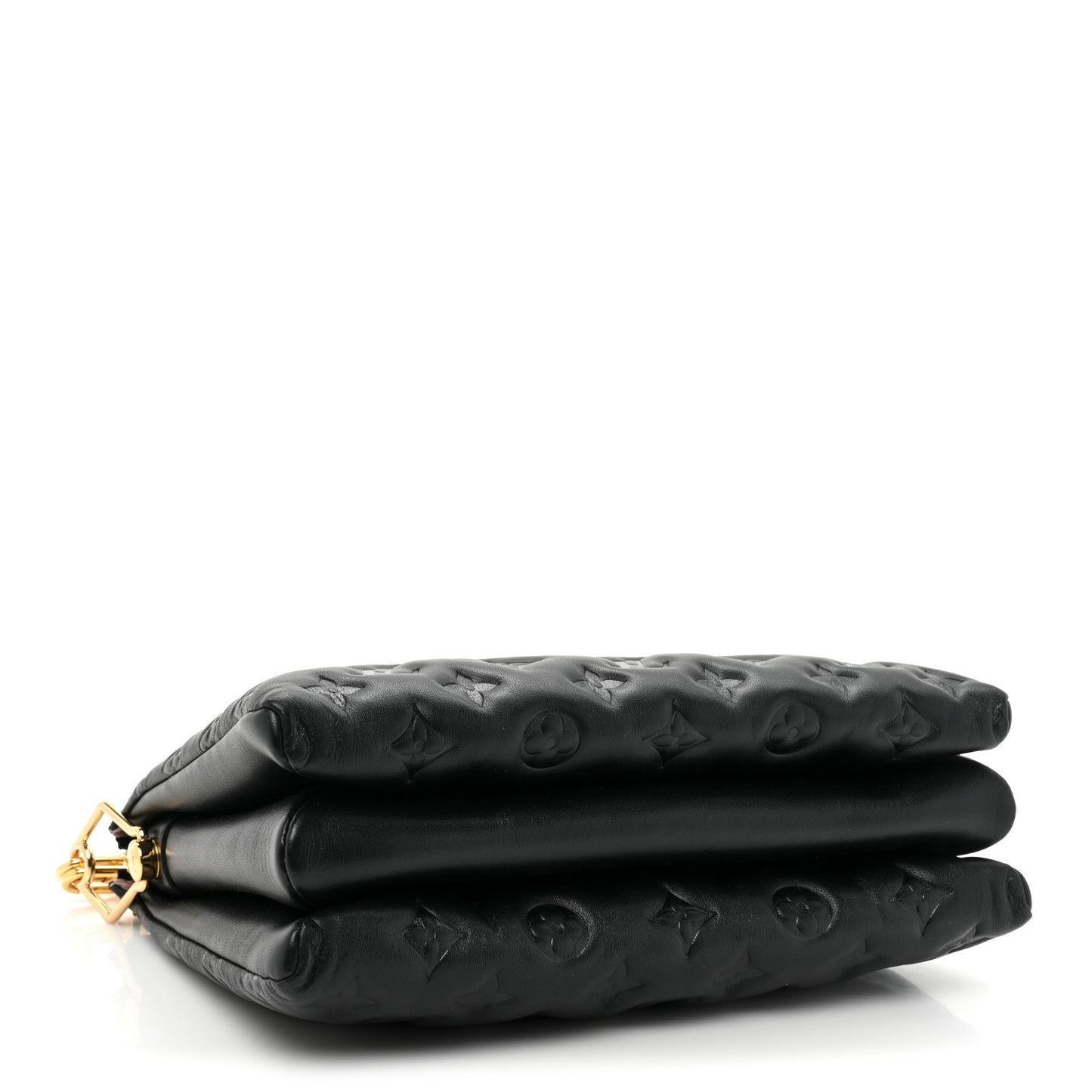 Lambskin Embossed Monogram Coussin PM Black
