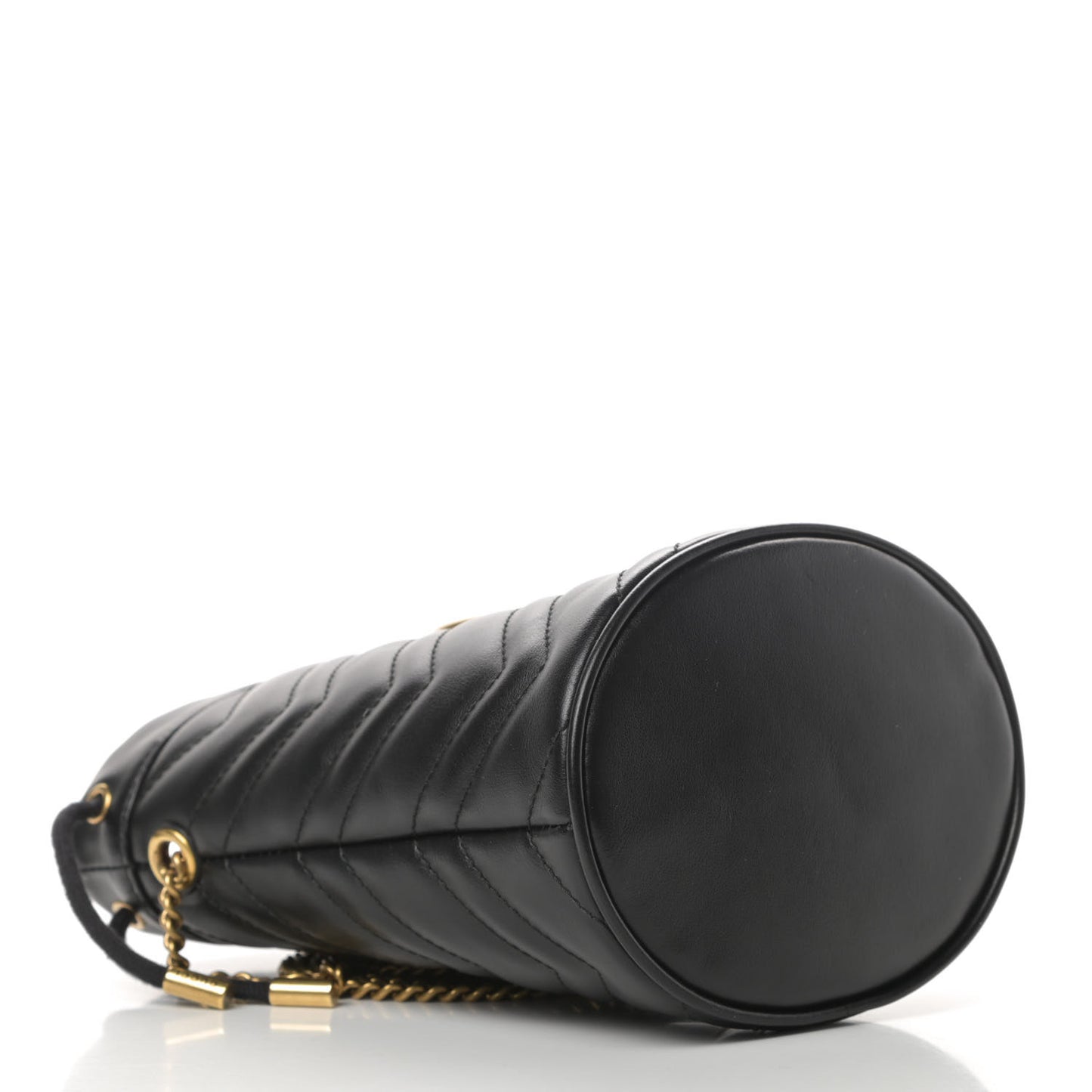 Calfskin Matelasse Mini GG Marmont 2.0 Bucket Bag Black