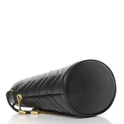 Gucci Calfskin Matelasse Mini GG Marmont 2.0 Bucket Bag Black 4 of 11