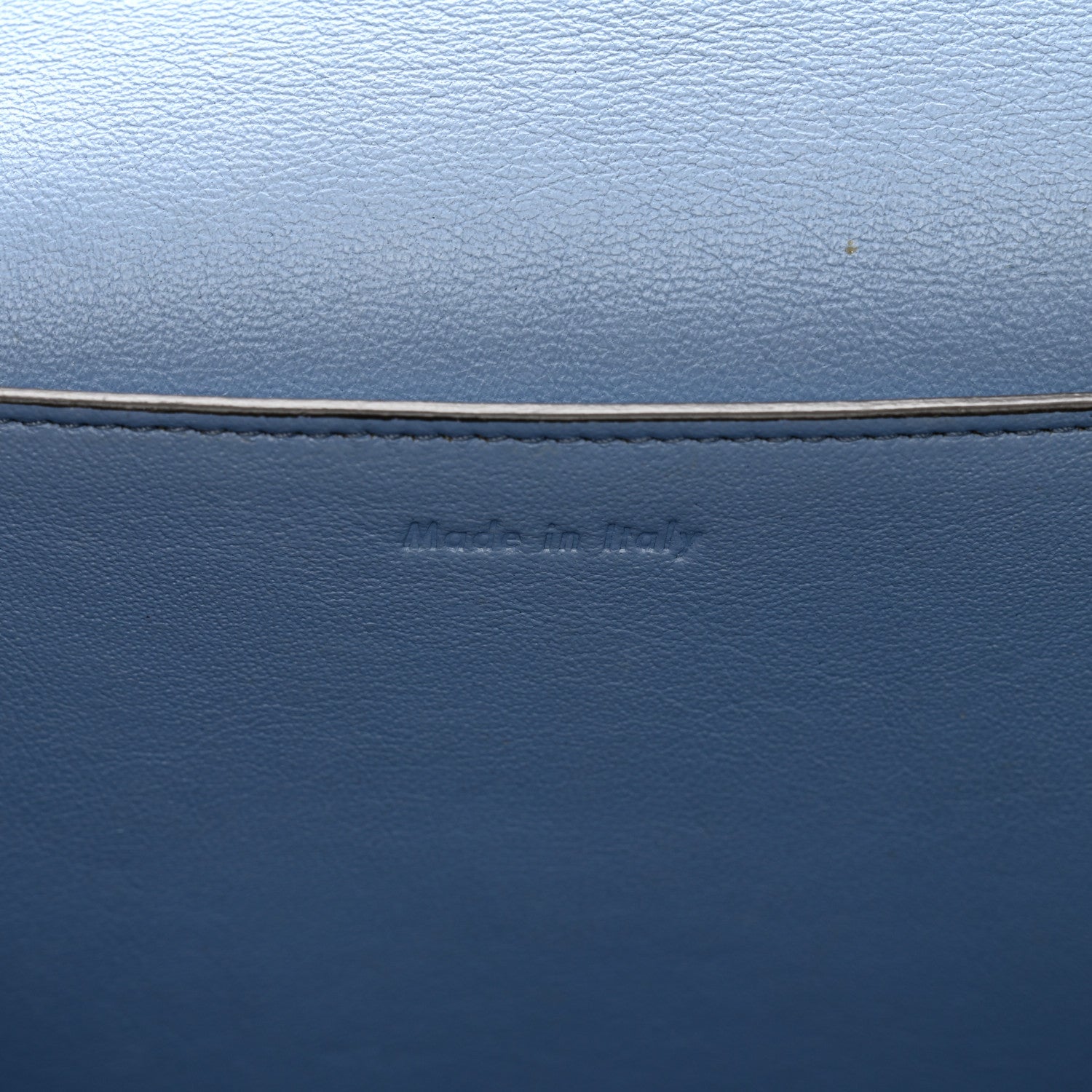 Celine Shiny Smooth Calfskin Medium Frame Shoulder Bag Blue Light Taupe 7 of 15