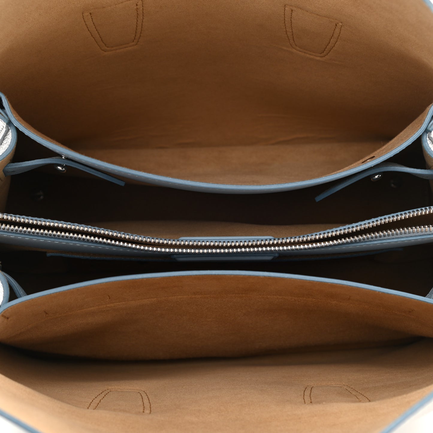 Grained Calfskin Medium Milla Tote Whisper Grey