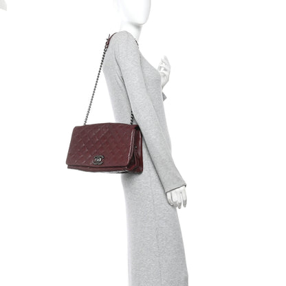 Chanel Goatskin Quilted Large City Rock Flap Burgundy 2 of 10