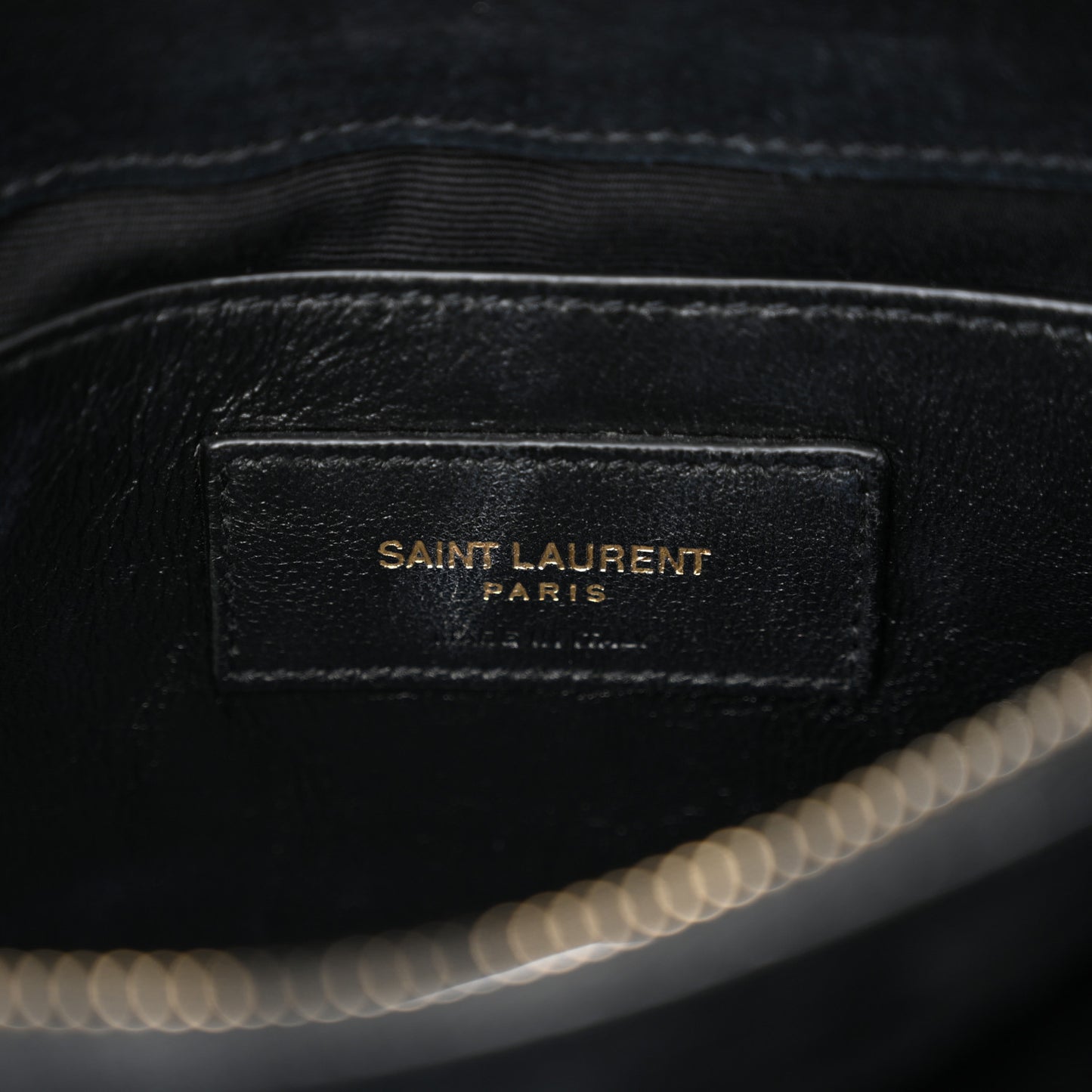 Patent Y Quilted Monogram Small Loulou Chain Satchel Black