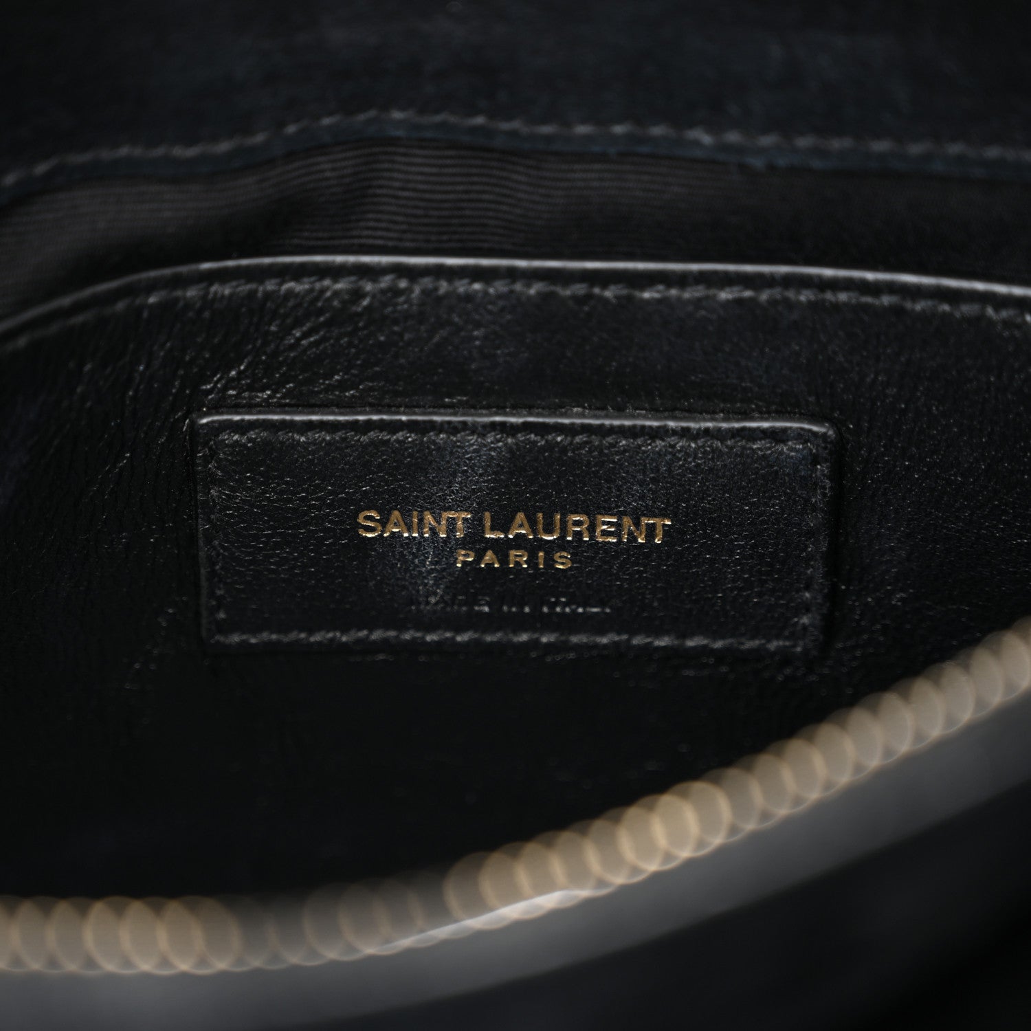 Saint Laurent Patent Y Quilted Monogram Small Loulou Chain Satchel Black 6 of 11