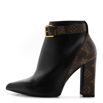 Louis Vuitton Calfskin Patent Monogram Matchmake Low Boots 38 1 of 8