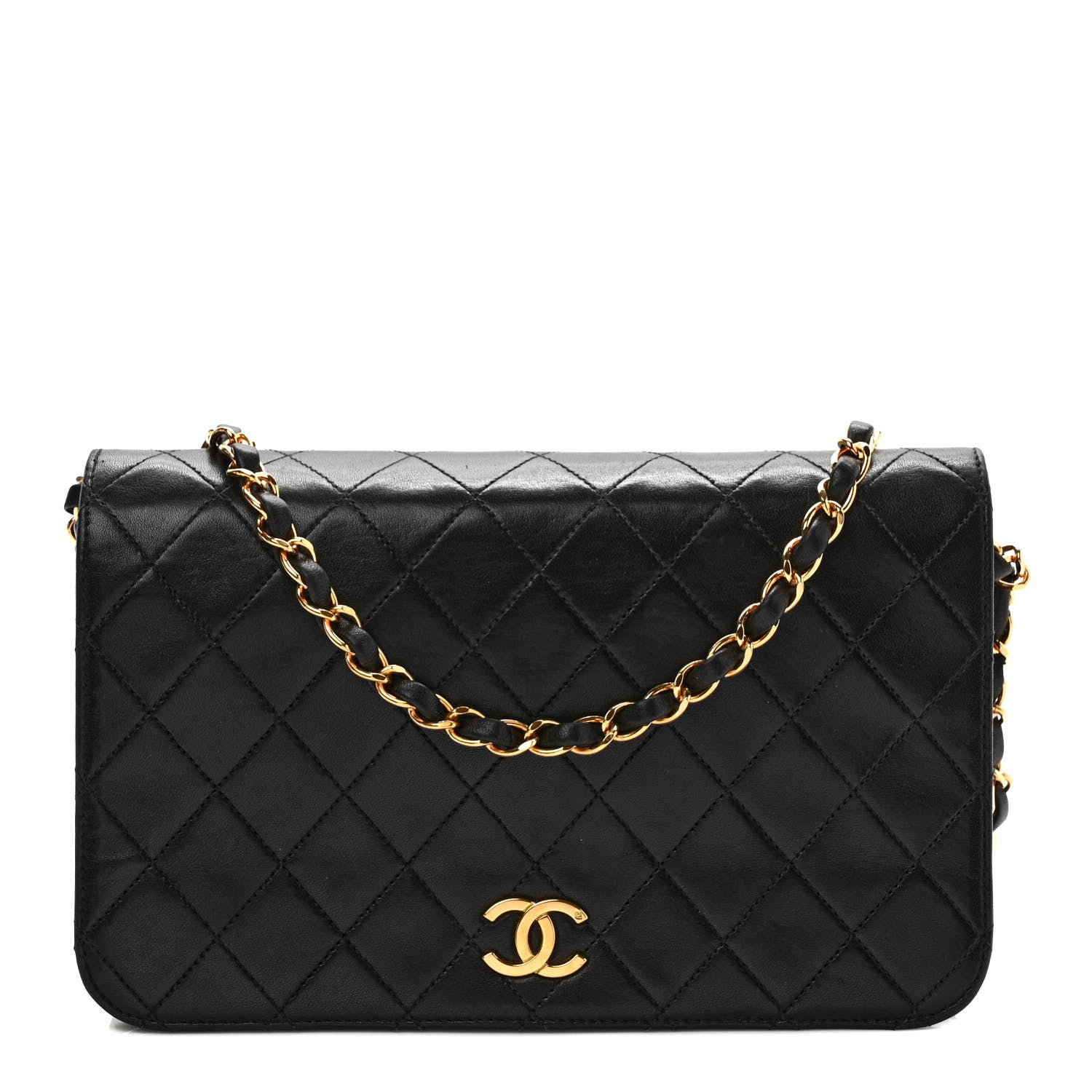 Chanel Lambskin Quilted Small Single Flap Bag Black 1 of 11
