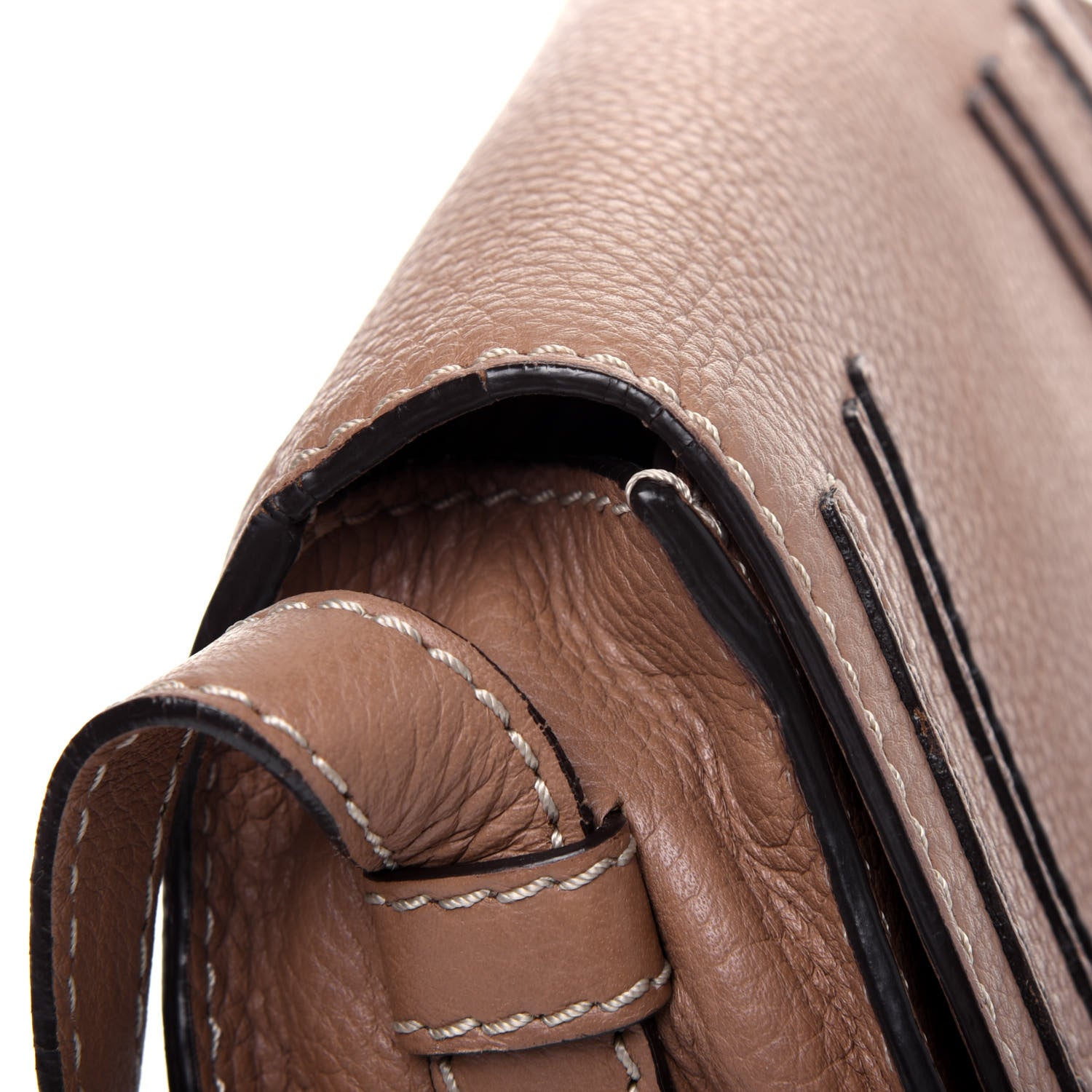 Chloe Calfskin Mini Marcie Round Crossbody Bag Nut 13 of 20