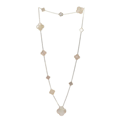 Van Cleef & Arpels 18K Yellow Gold Mother of Pearl 11 Motifs Magic Alhambra Necklace 3 of 6